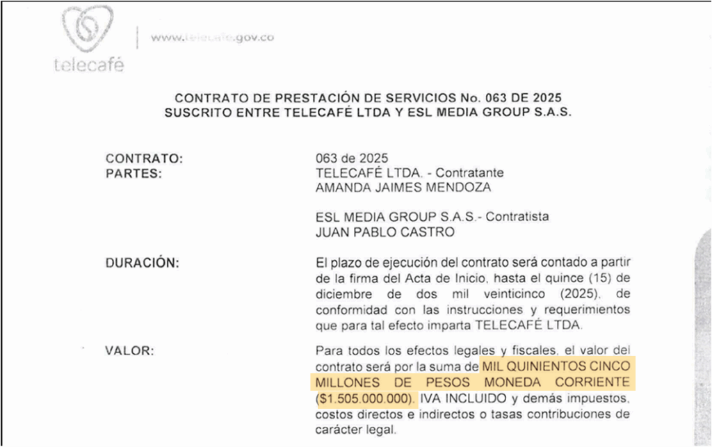 Análisis detallado del contrato entre Telecafé y Esl Media Group.