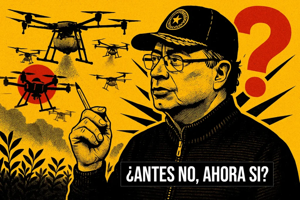 El giro de Petro, retorno de la aspersión aérea con glifosato en su política antidrogas - Petristas Arrepentidos