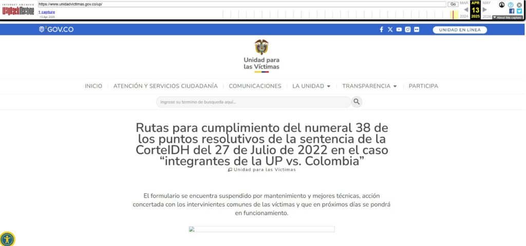 Suspensión del formulario 13 de abril por mantenimiento y mejoras técnicas.